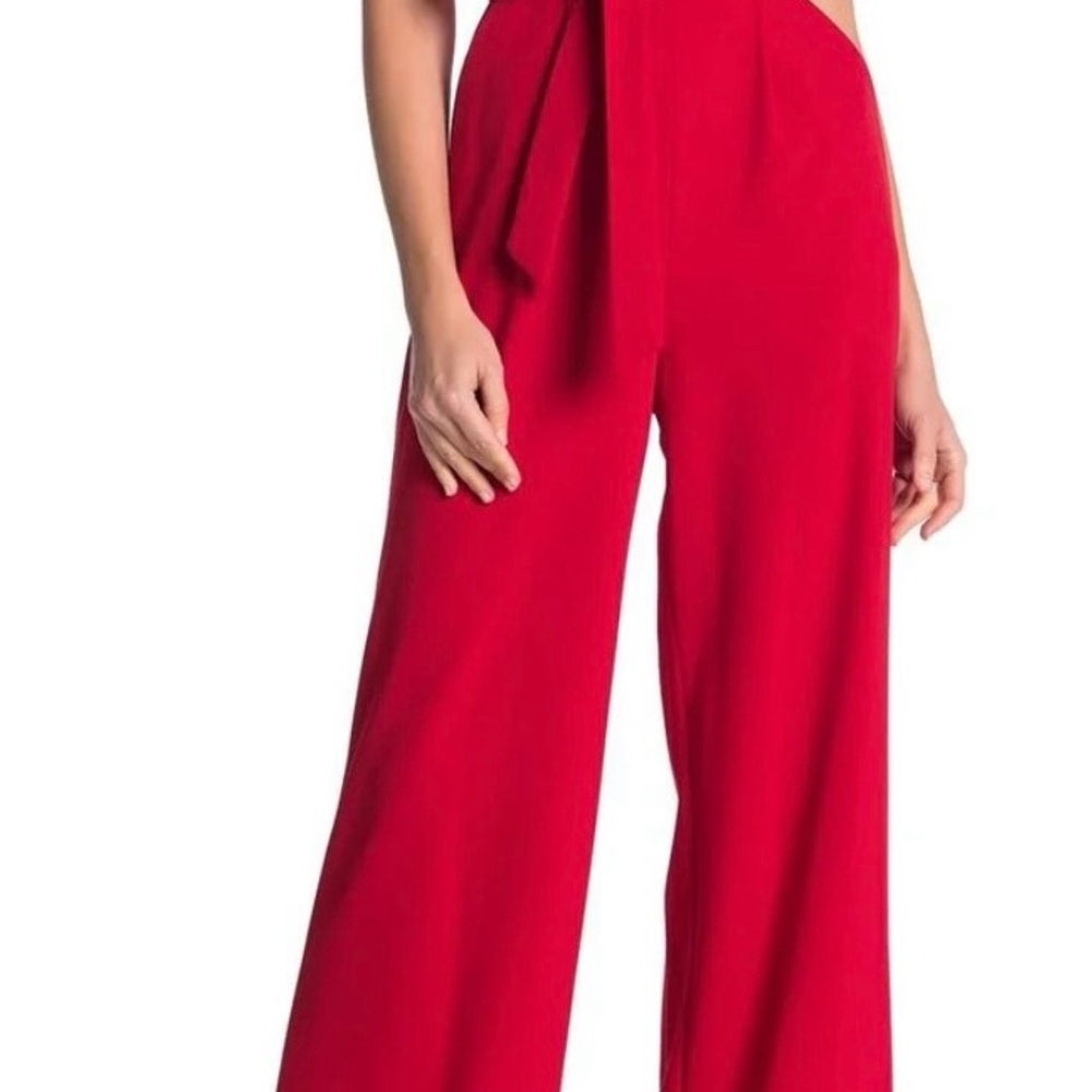 Calvin Klein Vibrant Red Wide Leg Jumpsuit